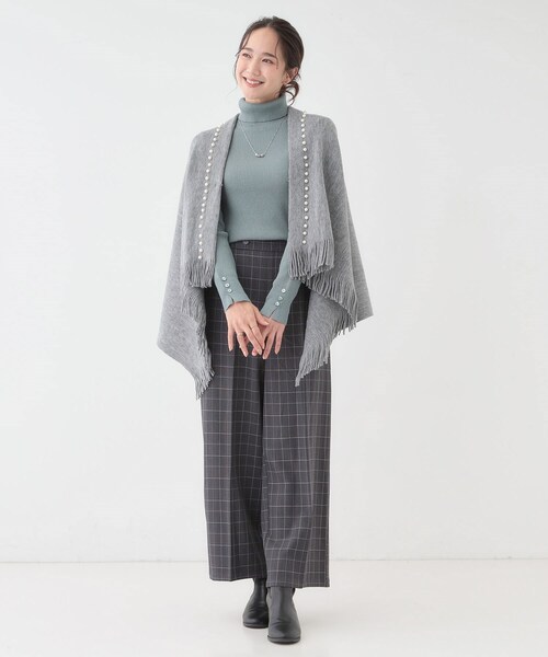 SHOO・LA・RUE（シューラルー）の「パール調ラインケープ（その他小物・レディース・ライトベージュ/ブラック/グレー・00）」の6枚目の写真