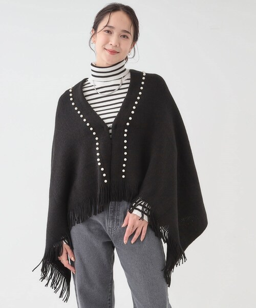 SHOO・LA・RUE（シューラルー）の「パール調ラインケープ（その他小物・レディース・ライトベージュ/ブラック/グレー・00）」の11枚目の写真