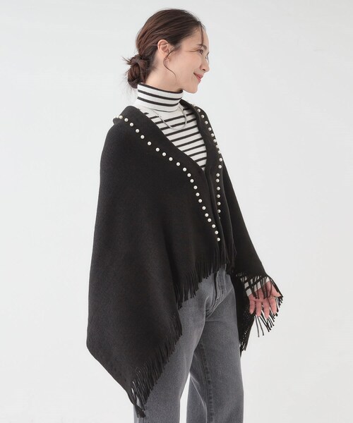 SHOO・LA・RUE（シューラルー）の「パール調ラインケープ（その他小物・レディース・ライトベージュ/ブラック/グレー・00）」の18枚目の写真