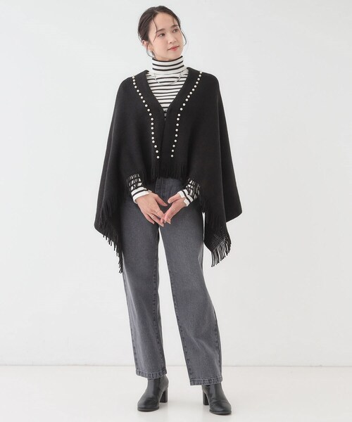 SHOO・LA・RUE（シューラルー）の「パール調ラインケープ（その他小物・レディース・ライトベージュ/ブラック/グレー・00）」の19枚目の写真