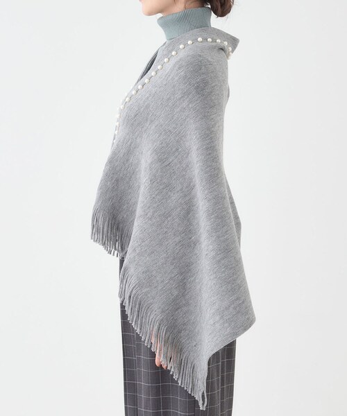 SHOO・LA・RUE（シューラルー）の「パール調ラインケープ（その他小物・レディース・ライトベージュ/ブラック/グレー・00）」の13枚目の写真