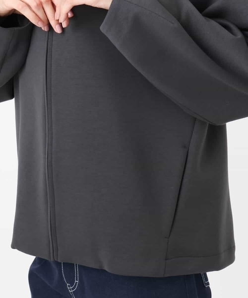 MK MICHEL KLEIN（エムケーミッシェルクラン）の「ダンボールフーディー/洗える（パーカー・レディース・アイボリー/ダークグレー・38）」の19枚目の写真