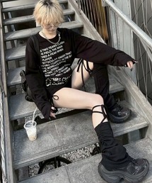 Never mind the XU / Chikashitsu+ | 【nmtc +】logo long sleeve / 【エヌエムティーシープラス】ロゴ長袖Tシャツ(Tシャツ/カットソー)