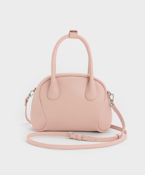 CHARLES & KEITH(チャールズ & キース)の「Nelly ネリ ボウリングバッグ(トートバッグ・レディース・スミクロ/ライトピンク・S)」の8枚目の写真