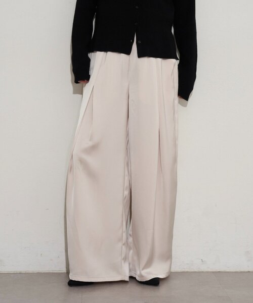 セール】【yomo企画】ゆるツヤ垢抜けサテンパンツ（その他パンツ