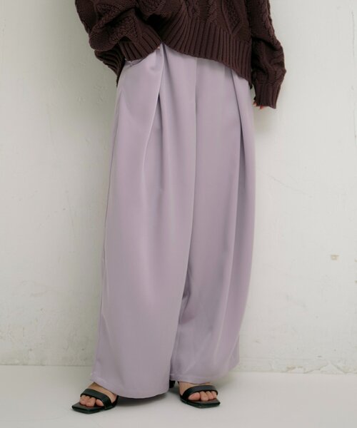 セール】【yomo企画】ゆるツヤ垢抜けサテンパンツ（その他パンツ