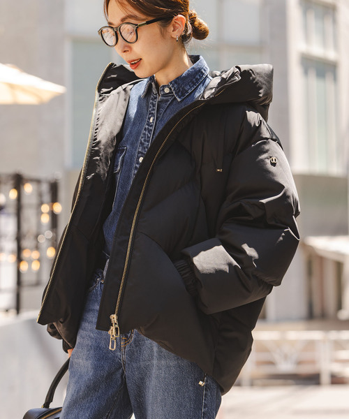 DUNO デュノ ダウン 新品　黒　PEGGIE ペギー ゴールドジップ　40 デュノ DUNO ダウン ジャケット ペギー コート 2025秋冬 PEGGIE APRICA