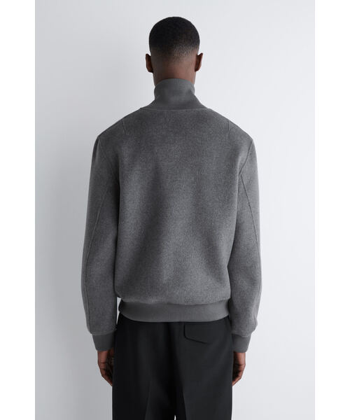 新品　COS ウールボンバージャケット　Mサイズ　グレー スプリットウール ボンバージャケット（ブルゾン）｜COS（コス）の