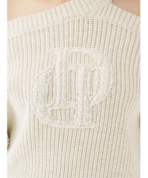 ケーブルロゴアシメニットトップス（ニット/セーター）｜Darich