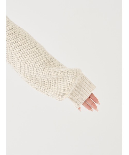 ケーブルロゴアシメニットトップス（ニット/セーター）｜Darich