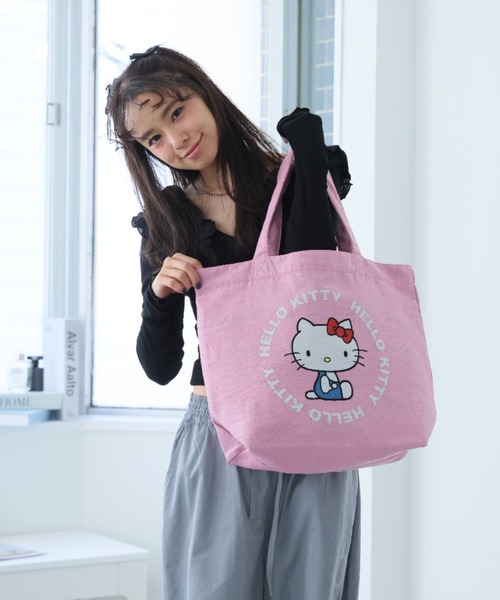 sanrio(サンリオ)の「サンリオキャラクターズ ジャガードトート(トートバッグ・レディース・パープル/ピンク/ライトピンク・FREE)」の12枚目の写真