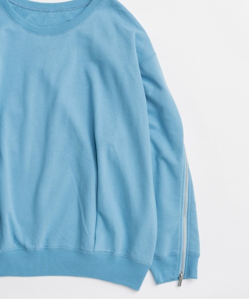 MAISON SPECIAL(メゾンスペシャル)の「Zip Sweat Tops / ジップスウェットトップス(スウェット・レディース・ブルー/オフホワイト/チャコールグレー・FREE)」の18枚目の写真