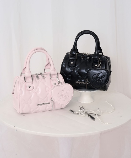 ハニーシナモン HoneyCinnamon リボンキルティングミニボストンバッグ リボンキルティングミニボストンバッグ（ボストンバッグ）｜Honey