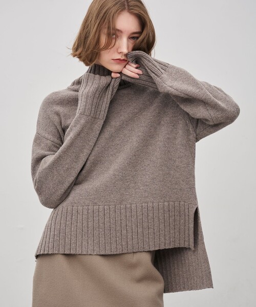 uncrave（アンクレイヴ）の「チャンキーニット プルオーバー（ニット/セーター・レディース・ホワイト系/ライラック系/オリーブ系/ブラウン系/カーキ系/ブラック系・F）」の5枚目の写真