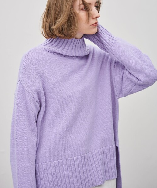 uncrave（アンクレイヴ）の「チャンキーニット プルオーバー（ニット/セーター・レディース・ホワイト系/ライラック系/オリーブ系/ブラウン系/カーキ系/ブラック系・F）」の6枚目の写真