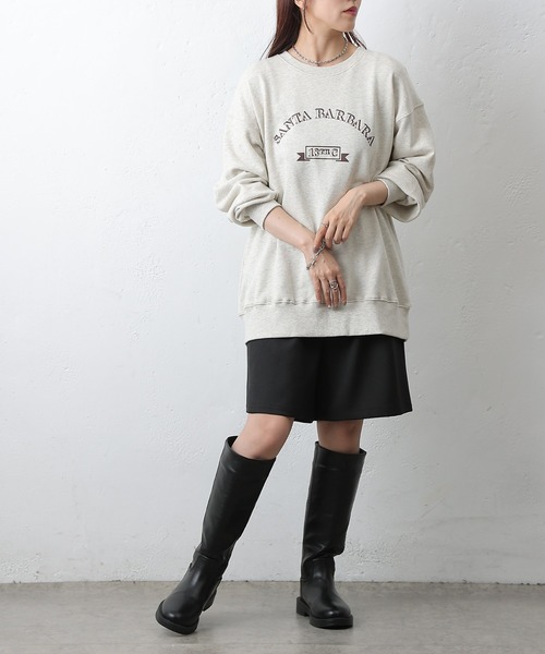 COLONY 2139(コロニートゥーワンスリーナイン)の「SANTA BARBARA裏毛プルオーバー(Tシャツ/カットソー・レディース・アイボリー/チャコールグレー・FREE)」の7枚目の写真