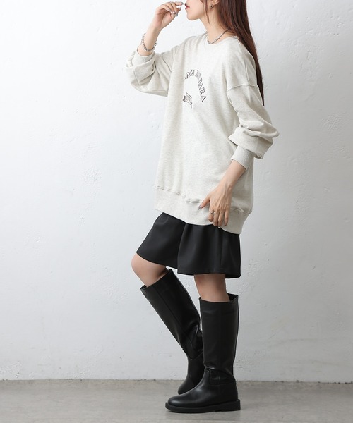 COLONY 2139(コロニートゥーワンスリーナイン)の「SANTA BARBARA裏毛プルオーバー(Tシャツ/カットソー・レディース・アイボリー/チャコールグレー・FREE)」の8枚目の写真