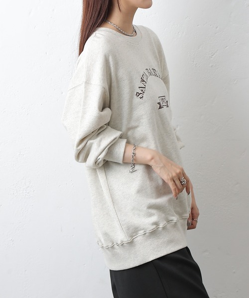 COLONY 2139(コロニートゥーワンスリーナイン)の「SANTA BARBARA裏毛プルオーバー(Tシャツ/カットソー・レディース・アイボリー/チャコールグレー・FREE)」の6枚目の写真