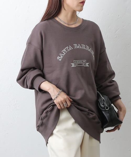 COLONY 2139(コロニートゥーワンスリーナイン)の「SANTA BARBARA裏毛プルオーバー(Tシャツ/カットソー・レディース・アイボリー/チャコールグレー・FREE)」の15枚目の写真