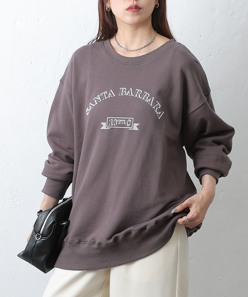 COLONY 2139(コロニートゥーワンスリーナイン)の「SANTA BARBARA裏毛プルオーバー(Tシャツ/カットソー・レディース・アイボリー/チャコールグレー・FREE)」の12枚目の写真