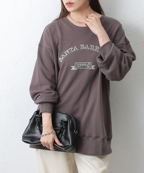 COLONY 2139(コロニートゥーワンスリーナイン)の「SANTA BARBARA裏毛プルオーバー(Tシャツ/カットソー・レディース・アイボリー/チャコールグレー・FREE)」の13枚目の写真