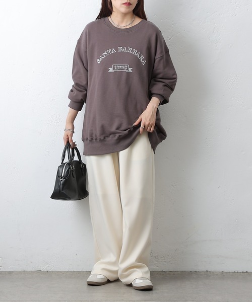 COLONY 2139(コロニートゥーワンスリーナイン)の「SANTA BARBARA裏毛プルオーバー(Tシャツ/カットソー・レディース・アイボリー/チャコールグレー・FREE)」の16枚目の写真