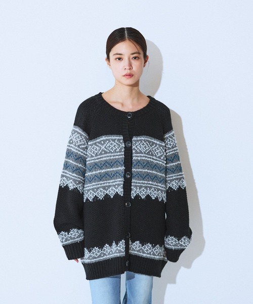 Mii JEANASIS 3Gフェアアイルクルーニットカーディガン JEANASIS｜3Gフェアアイルクルーカーディガン | Rakuten Fashion(楽天