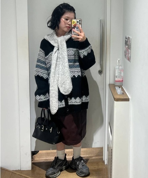 Mii JEANASIS 3Gフェアアイルクルーニットカーディガン JEANASIS｜3Gフェアアイルクルーカーディガン | Rakuten Fashion(楽天