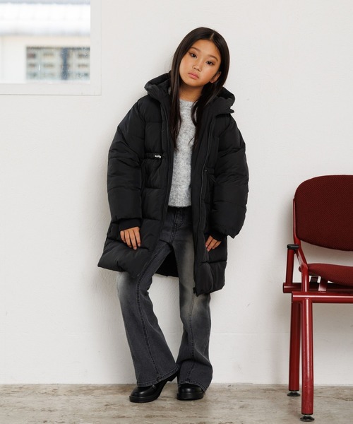 repipi armario(レピピ アルマリオ)の「【10C REPIPI】エアサーマルフードコート(ダウンジャケット/コート・キッズ・アイボリー/ブラック・120㎝/130㎝/110㎝)」の8枚目の写真