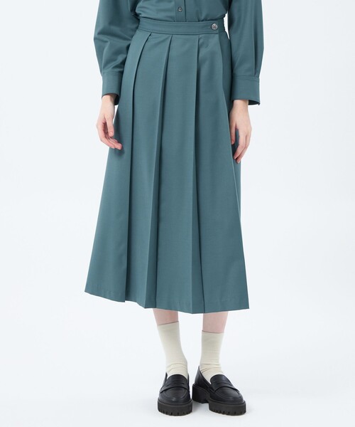 MACKINTOSH PHILOSOPHY(マッキントッシュ フィロソフィー)の「ウールトロタックプリーツスカート(スカート・レディース・チャコールグレー/ブルー系その他7/ダークネイビー・36/38)」の3枚目の写真