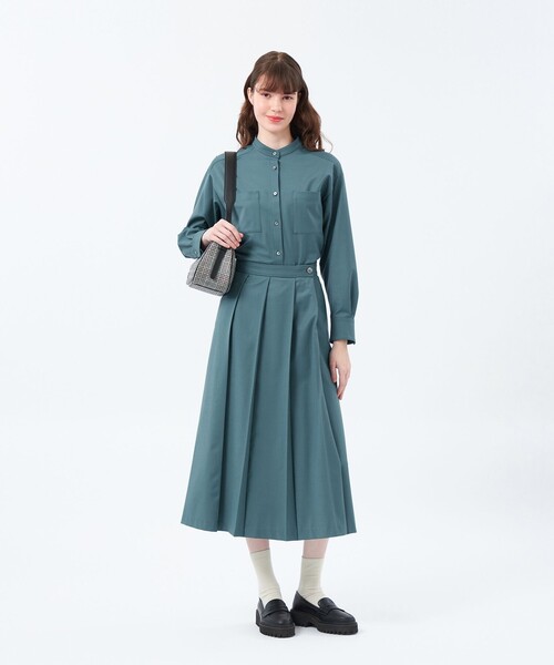 MACKINTOSH PHILOSOPHY(マッキントッシュ フィロソフィー)の「ウールトロタックプリーツスカート(スカート・レディース・チャコールグレー/ブルー系その他7/ダークネイビー・36/38)」の13枚目の写真