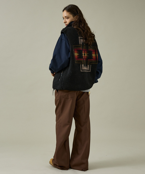 PENDLETON/ペンドルトン】Jaqared Boa Stand Vest/ジャガード/ベスト