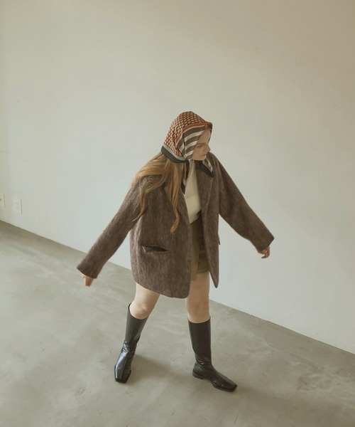 Alumu.（エルム）の「AM570915シャギージャケットコート（その他アウター・レディース・ブラウン・FREE）」の21枚目の写真