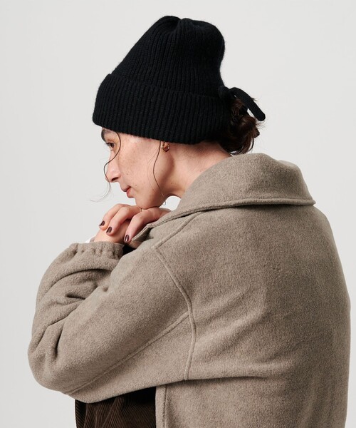 BEAUTY&YOUTH UNITED ARROWS（ビューティーアンドユースユナイテッドアローズ）の「バックリボン ニットキャップ（ニットキャップ/ビーニー・レディース・グレー系/ブラック/ベージュ・FREE）」の4枚目の写真