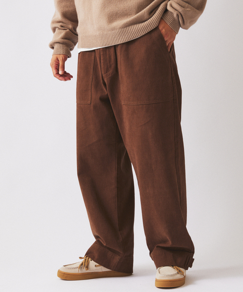 JOURNAL STANDARD relume（ジャーナルスタンダード　レリューム）の「”Relume” ヘビー ブラッシュ ベイカー パンツ（チノパンツ・メンズ・カーキ/ブラック/ブラウン・LARGE/MEDIUM/SMALL）」の6枚目の写真