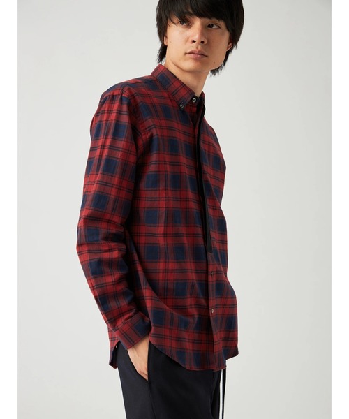 Mc McGREGOR(エムシーマックレガー)の「【Mc McGREGOR】フランネルチェックシャツ(シャツ/ブラウス・メンズ・レッド/ネイビー・L/M)」の3枚目の写真