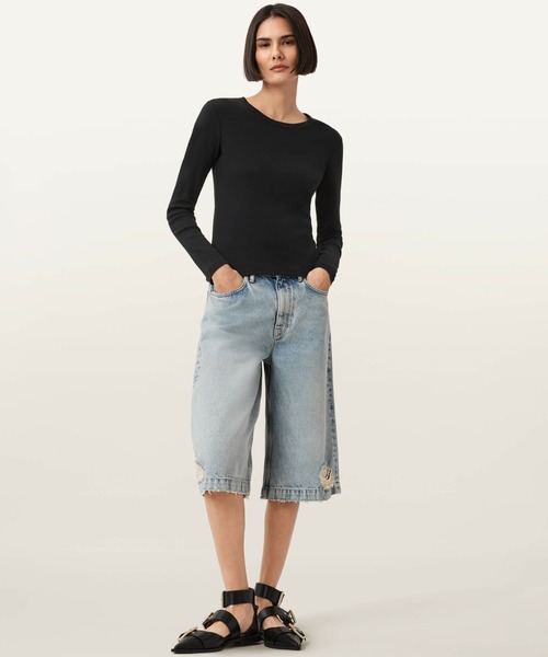 ALLSAINTS(オールセインツ)の「ALLSAINTS STEVIE LS TEE(Tシャツ/カットソー・レディース・ブラック・MEDIUM/SMALL/X-SMALL)」の3枚目の写真