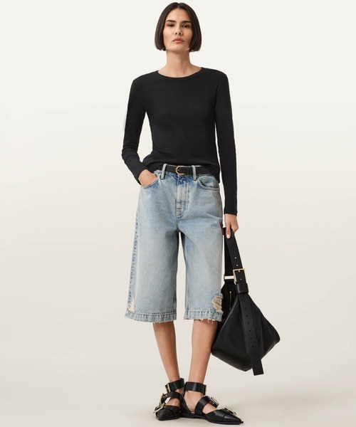 ALLSAINTS(オールセインツ)の「ALLSAINTS STEVIE LS TEE(Tシャツ/カットソー・レディース・ブラック・MEDIUM/SMALL/X-SMALL)」の4枚目の写真