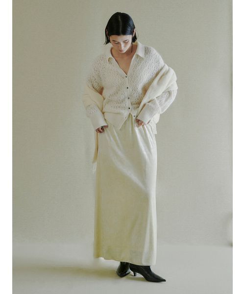 セール】アルパカ混シャツニットカーデ（カーディガン/ボレロ