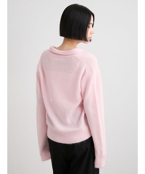 セール】アルパカ混シャツニットカーデ（カーディガン/ボレロ