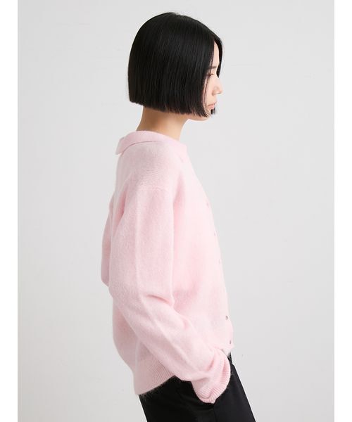 セール】アルパカ混シャツニットカーデ（カーディガン/ボレロ