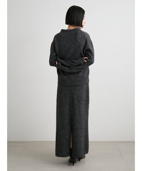 セール】アルパカ混シャツニットカーデ（カーディガン/ボレロ