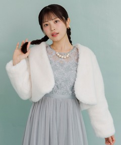 キラキラエコファーボレロ/結婚式/パーティー/お呼ばれ