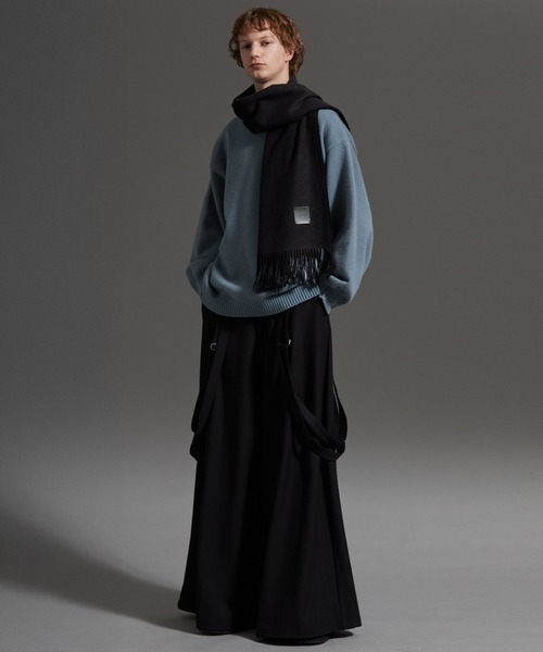 cussil（クシル）の「【cussil/クシル】カシミヤタッチベーシックルーズロングマフラー（マフラー・メンズ・モカ/ライトグレー/ブルー/クリーム/ブラック・FREE）」の11枚目の写真