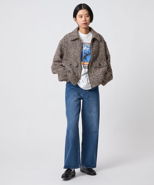 CITEN（シテン）の「＜CITEN＞ツイードブルゾン（ブルゾン・レディース・ブラック/ブラウン系・S/M）」の9枚目の写真