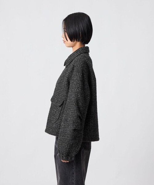 CITEN（シテン）の「＜CITEN＞ツイードブルゾン（ブルゾン・レディース・ブラック/ブラウン系・S/M）」の10枚目の写真