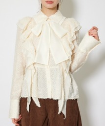 2WAYフリルブラウス 秋服 冬服