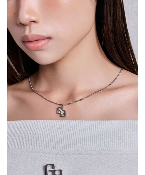 GYDA（ジェイダ）の「JEYSUS GGラインストーンネックレス（ネックレス・レディース・ゴールド/シルバー・FREE）」の6枚目の写真