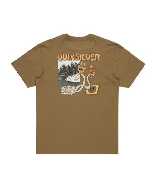 Quiksilver（クイックシルバー）の「EV DISCONNECT EFFECT/クイックシルバー半袖Tシャツ（Tシャツ/カットソー・メンズ・ホワイト/カーキ・MEDIUM/LARGE/X-LARGE/SMALL）」の5枚目の写真