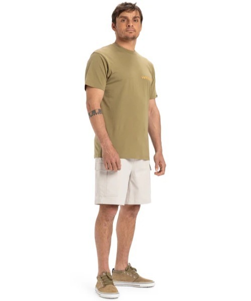 Quiksilver（クイックシルバー）の「EV DISCONNECT EFFECT/クイックシルバー半袖Tシャツ（Tシャツ/カットソー・メンズ・ホワイト/カーキ・MEDIUM/LARGE/X-LARGE/SMALL）」の12枚目の写真